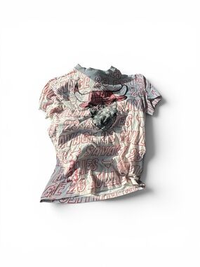 Kids White & Red Bull Graphic Short Sleeve Tee - Savage 23